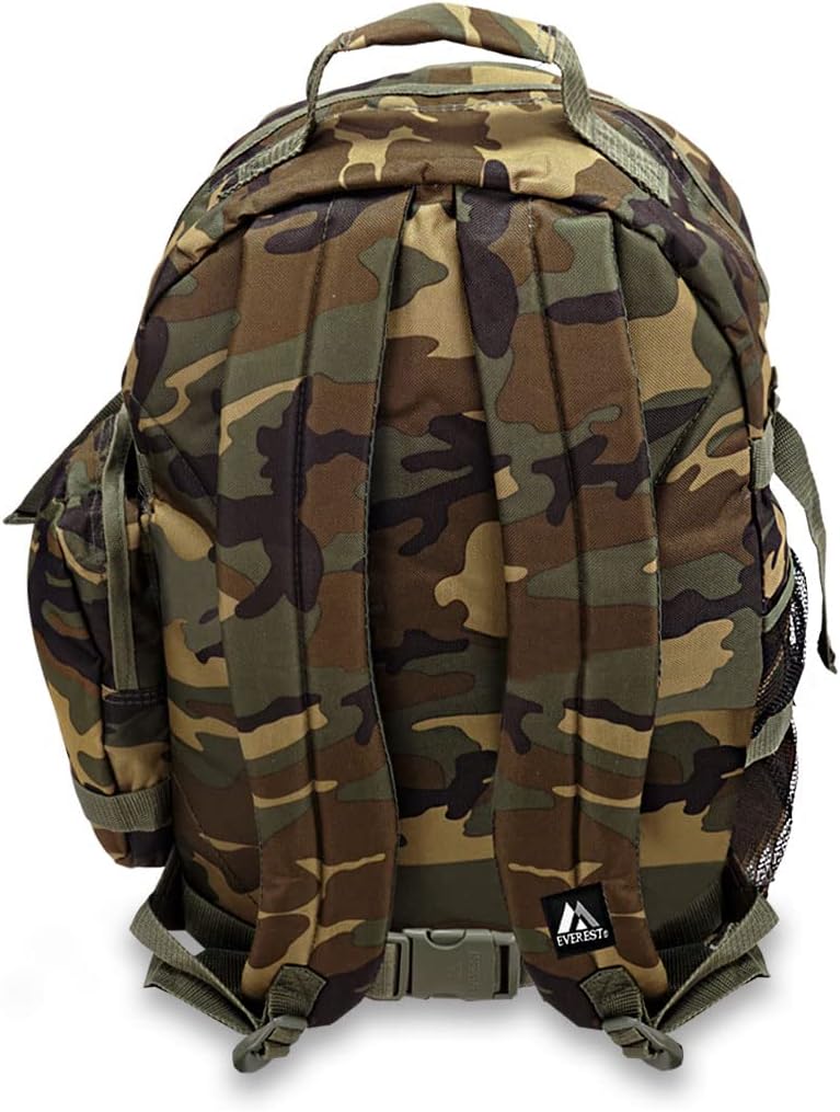 Everest Oversize Woodland Camo Backpack, Camouflage, One Size,C3045R-CAMO