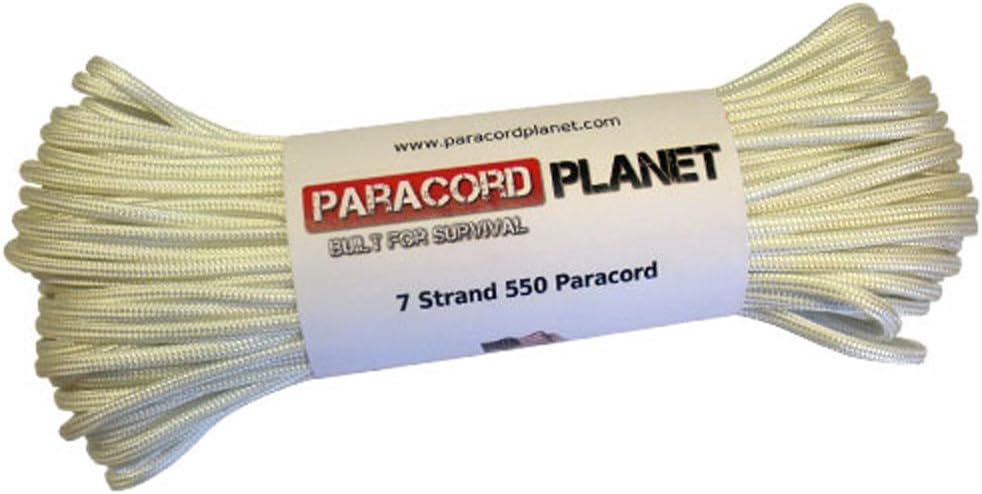 Paracord Planet 550 lb, 50' Foot Hank, Parachute Cord. Also Known as Paracord Rope, Parachute Rope, Utility Cord, Tactical Cord, and Military Cord. USA Made to Provide Durability and Strength.