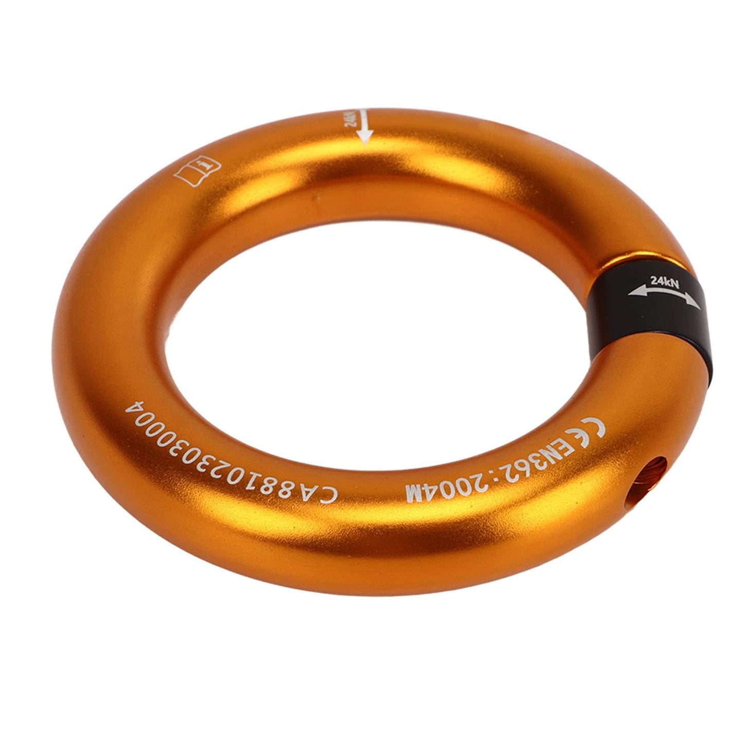 Aqur2020 Rappel Ring, Rock Climbing O Ring to Use Abrasion Uniform Force for Mountaineering (Gold)