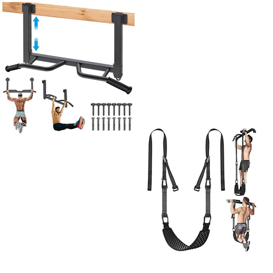 Kipika Pull Up Bands & Dip Belt with Weight Plate Holder - Durable, Adjustable Home Gym Equipment