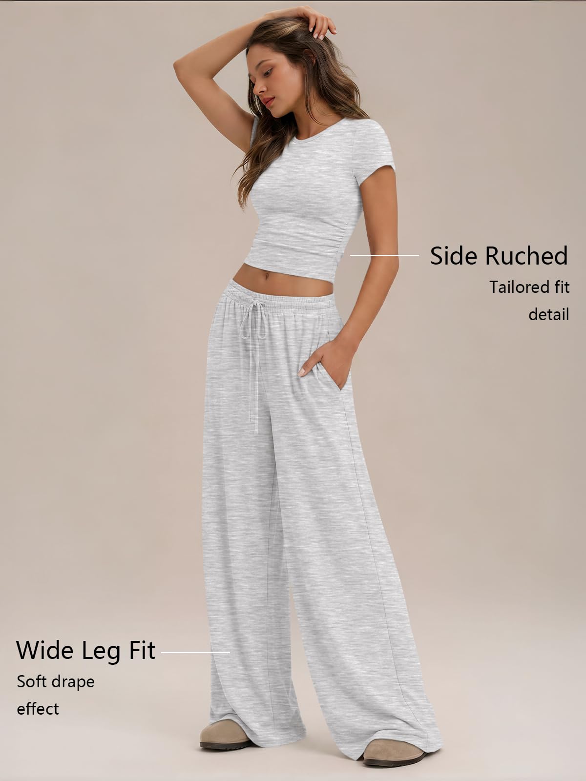 Trendy Queen Womens Petite 2 Two Piece Set 2026 Summer Workout Beach Vacation Cruise Gym Clothes Fall Fashion Lounge Matching School Comfy Airport Travel Outfit Athleisure Clothing