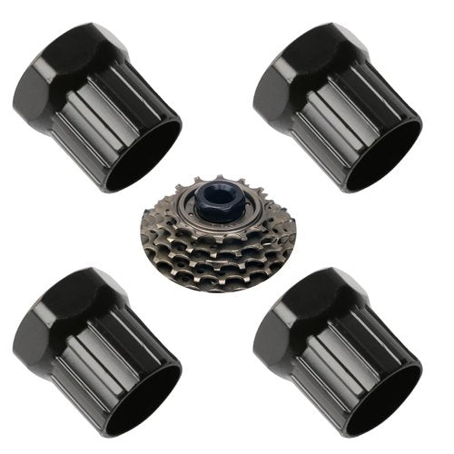 LIGHUFEIC 4 Pieces Bike Cassette Lockring Tool Mountain Bike Freewheel Remover Tool Bike Cassette Lockring Tool Bicycle Shop Tools for Repairing Bikes