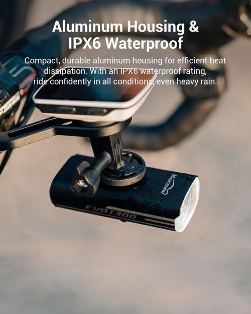 Magicshine EVO 1300 Bike Light with Remote Control, 1300 Lumens Waterproof Bicycle Headlight, USB-C Rechargeable Front Light for Night Riding