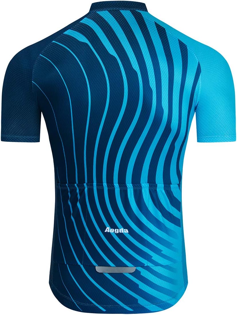 Aogda Cycling Jerseys Men Bike Shirts Team Biking Tops Bicycle Short Sleeves Clothing