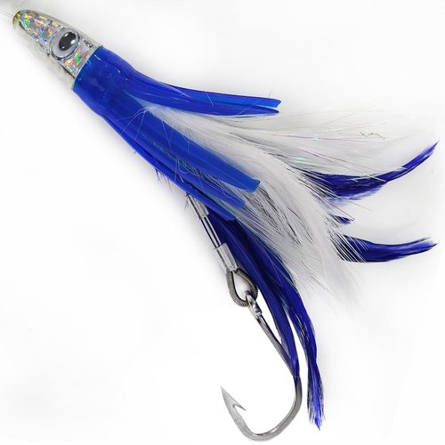 KMUCUTIE Set of 6 pcs 7 inch trolling Lure Marlin Tuna Dolphin Shark Big Game deep sea Fishing Lures Included Mesh Bag (7 INCH)