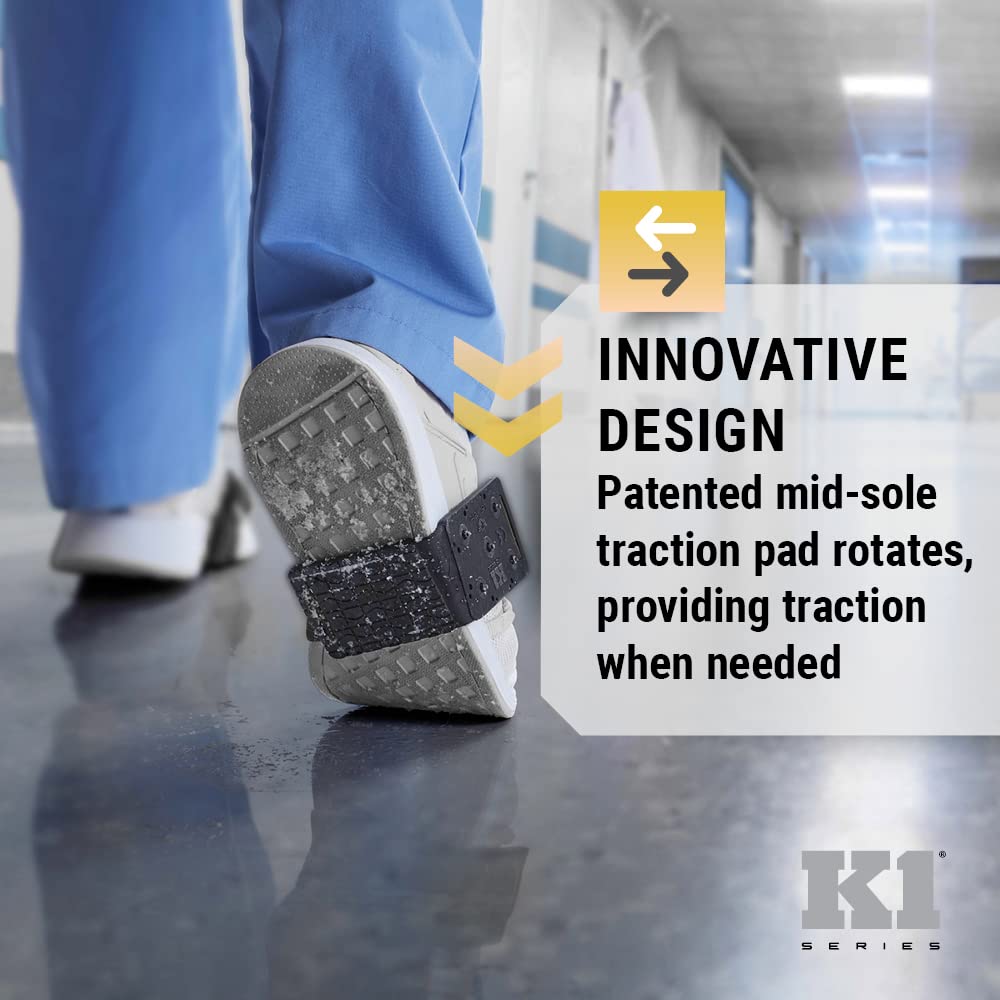 K1 Mid-Sole Ice Cleats for Men & Women - Rotatable Traction Aids For Winter Snow - Hi Vis - Low Profile