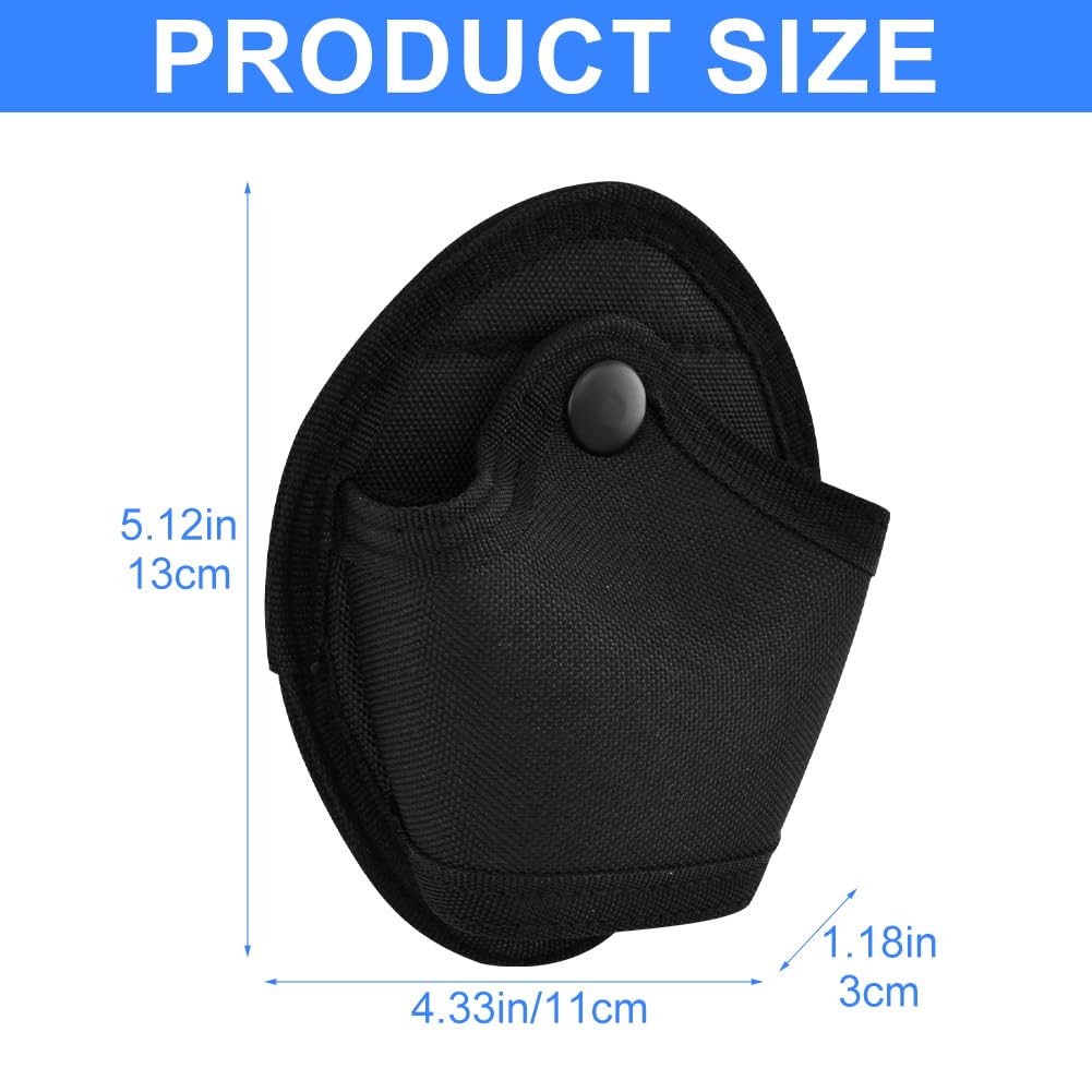 2 Pcs Handcuff Case, Handcuff Holster, Open Top Oxford Cloth Cuff Pouch for Duty Belt Police Law Enforcement Security Officer Accessories Fits Standard Chain or Hinge Handcuffs