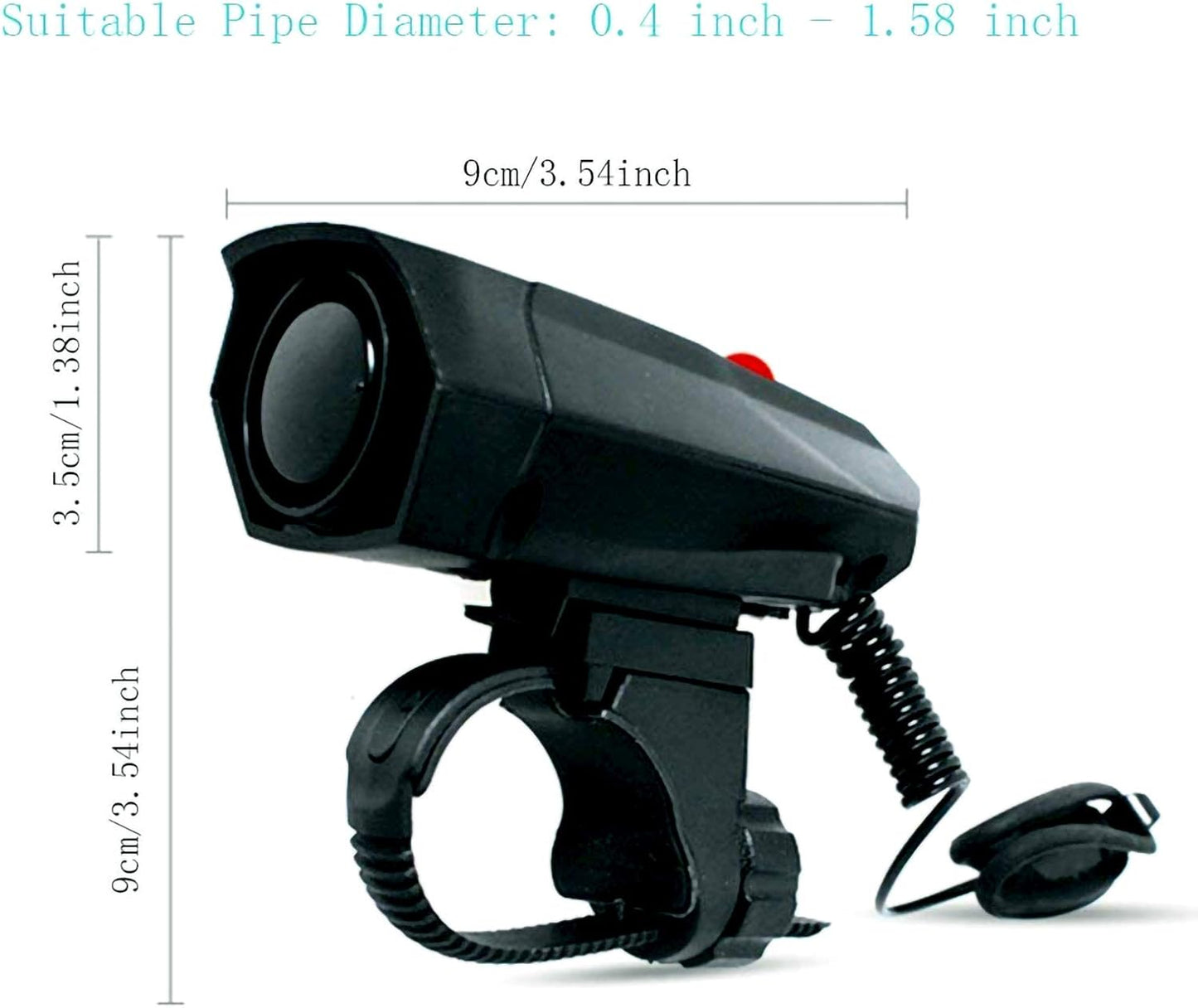 120dB Bike Horn Alarm - 5 Sound Modes, Loud Electric Bicycle Bell for Kids/Adults, Universal Handlebar Mount