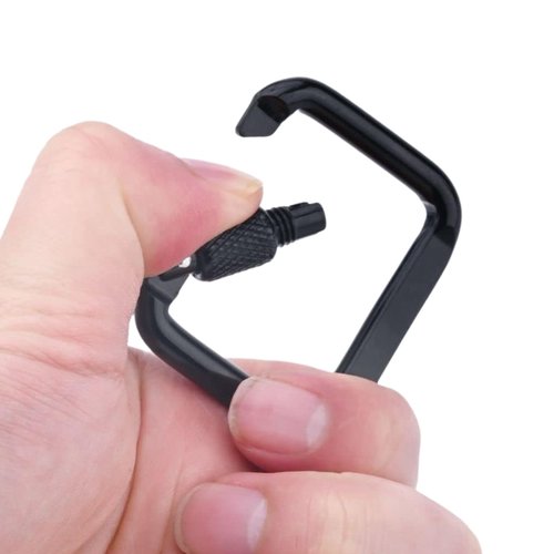 NUEAYMS 4 Pcs Square Quick Link Locking Carabiner Buckle Outdoor Keychain Snap Clip Hook Aluminum Alloy Carabiner Buckle Lightweight Aluminum Alloy Carabiner Buckle Durable