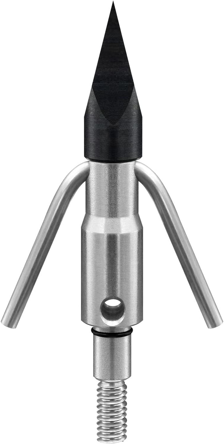 Fishing Arrow Heads Points Bowfishing Broadheads Bow Fish Tips 225 Grain Removeable Head Archery Hunting Screw Tips for Compound Bow,Crossbow and Recurve Bow (12pcs)