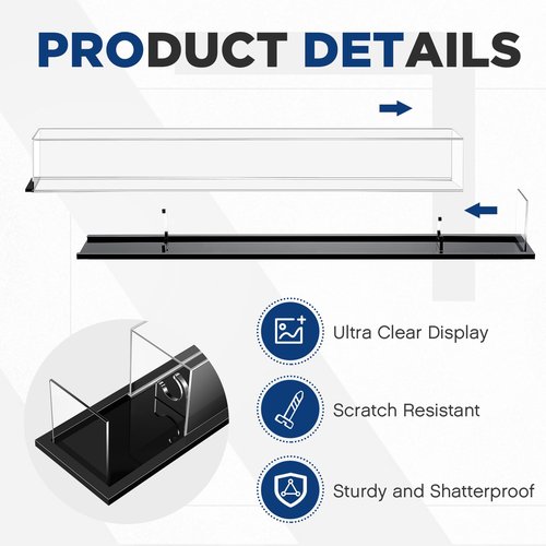 Silipull Baseball Bat Display Case Wall Mounted Tabletop Bat Display Case W/98% UV Protection Holder for Sport Collector Memorabilia Birthday Gift(Full Size-Fits ≤36" Bats)