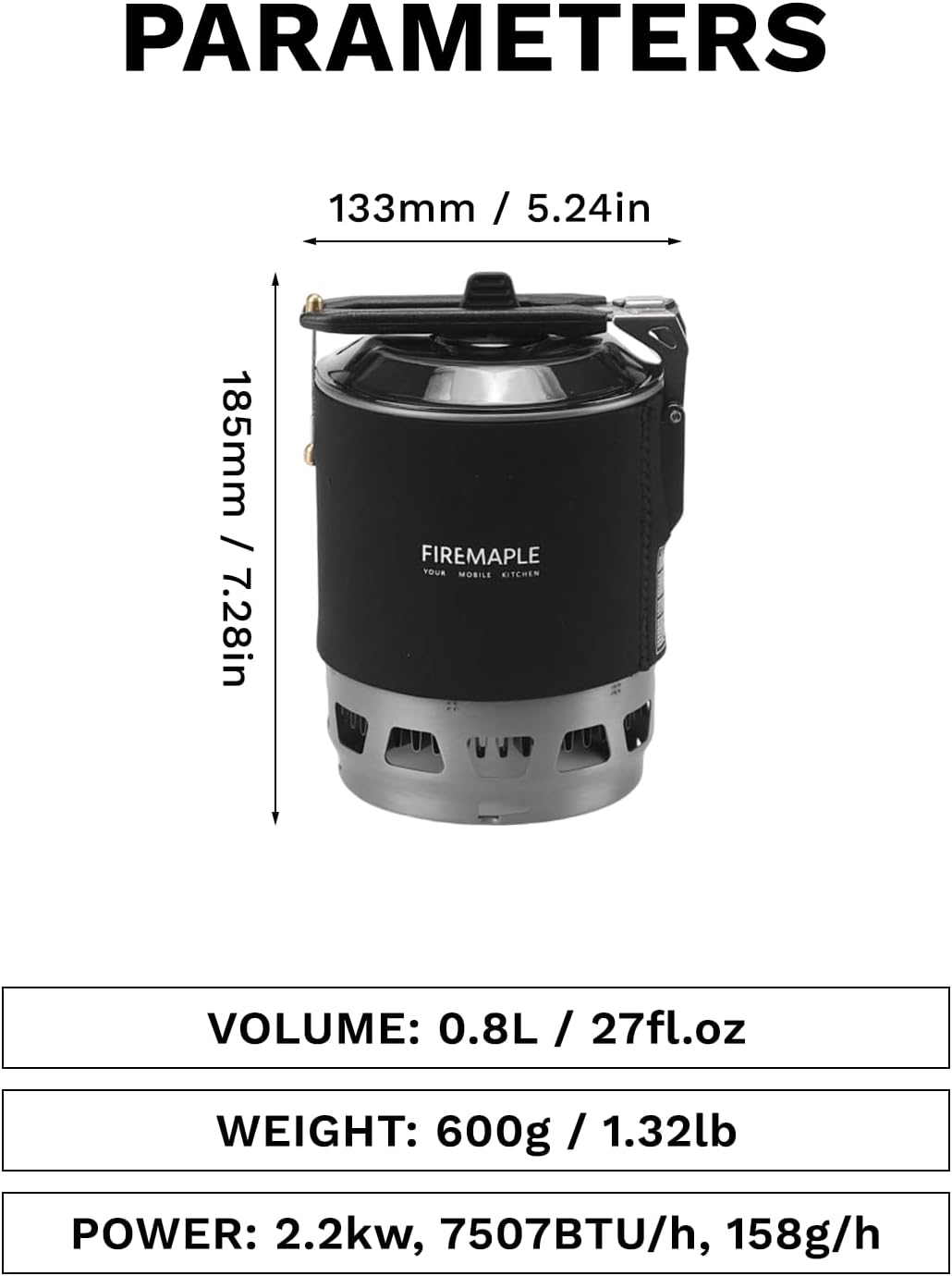 Fire-Maple "Fixed Star 1" Backpacking and Camping Stove System | Outdoor Propane Cooking Gear | Portable Pot/Jet Burner Set | Ideal for Hiking, Trekking, Fishing, Hunting Trips and Emergency Use