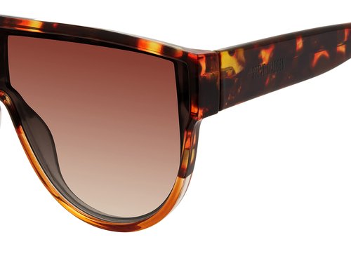 Carrera Women's Steve Madden Female Sunglasses Style Nigel Navigator, Crystal Tortoise/Brown Gradient, 143mm, 0mm