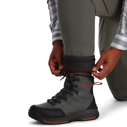 Simms Freestone Z Mens Fishing Waders, Waterproof Chest Stockingfoot Waders w/Gravel Guards, Front Zipper, 4-Layer Breathable, Hunting and Fly Fishing Waders, Smoke, Large 9-11 Foot