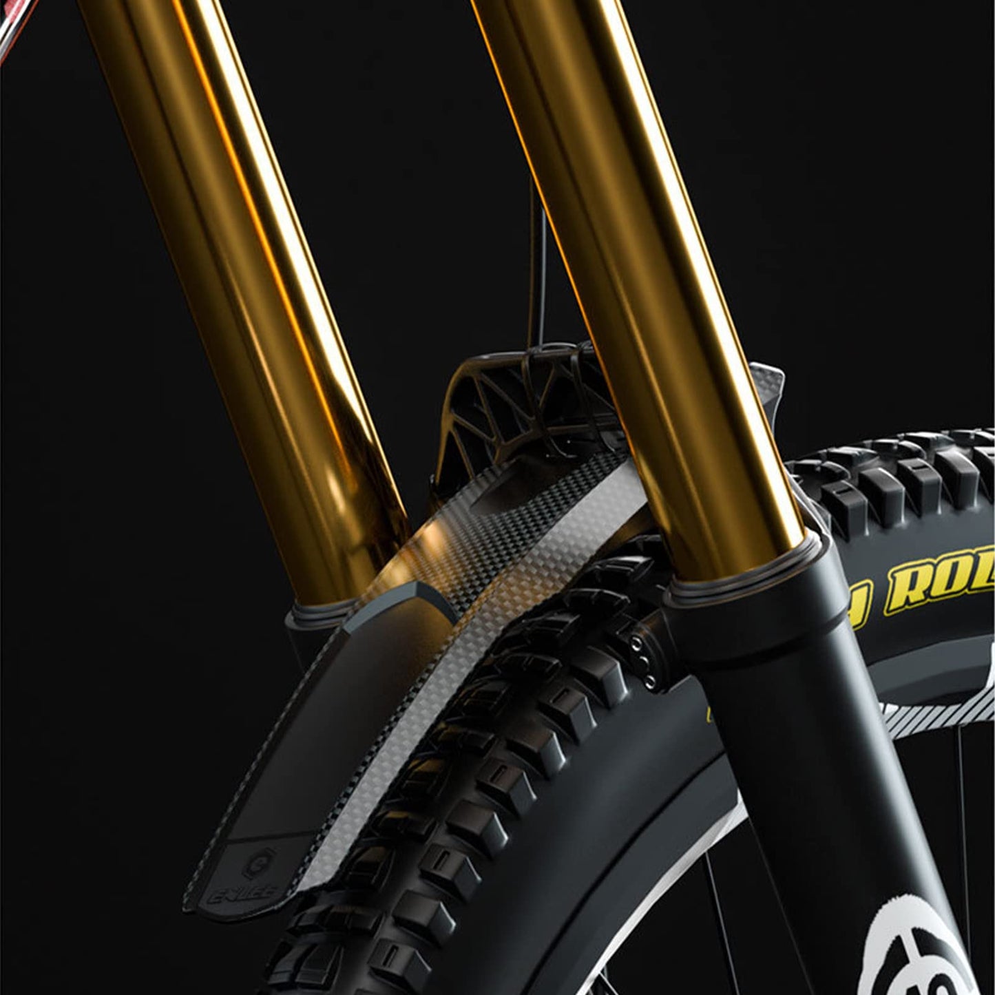 kingsea 2PCS Mountain Bike Mud Guard, Adjustable Carbon Fiber MTB Fenders -Universal Front or Rear MTB Fender Compatible with 20"/24"/26"/27.5"/29" Mountain Bike Mudguards - Hard Shell