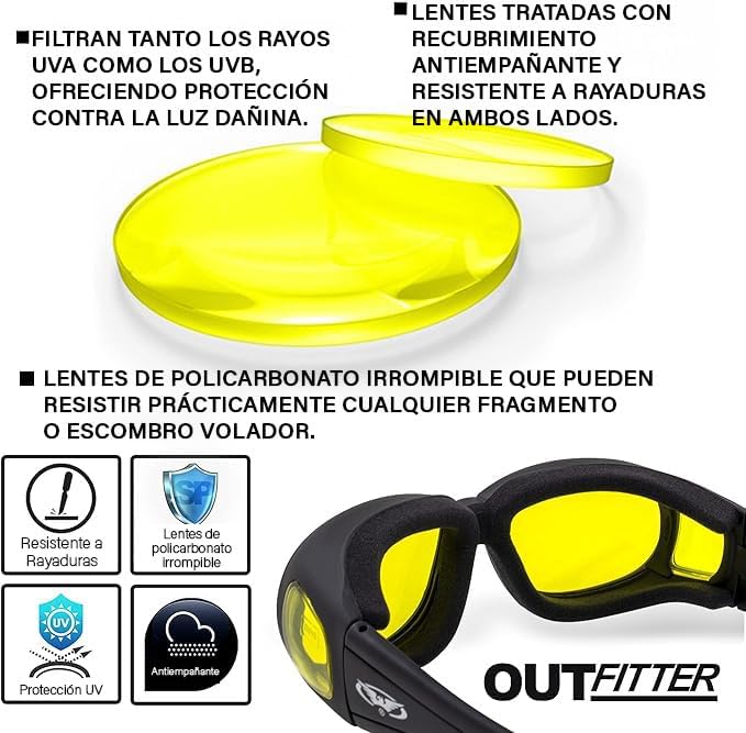 Global Vision Outfitter 24 Sunglasses Matte Black Frames w/Photochromic Yellow to Smoke Lenses ANSI Z87.1+