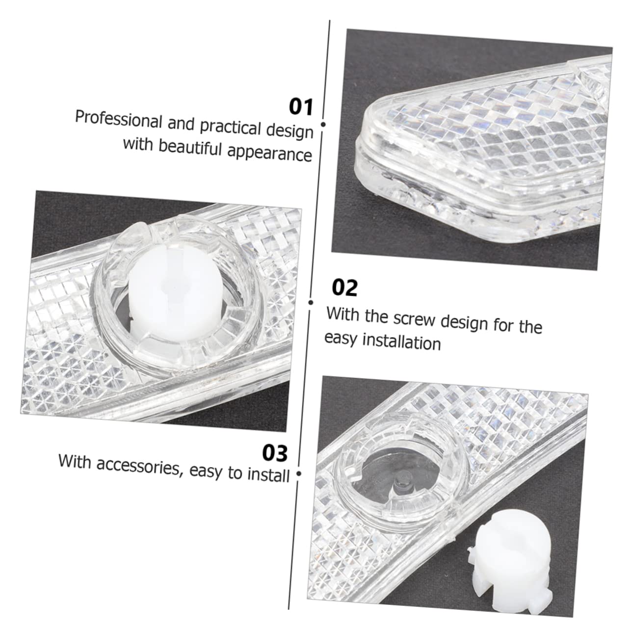 Kisangel 10pcs Bike Wheel Reflectors Night Safety Plastic Bicycle Reflectors White Bike Tire Decor for Night Riding Accessories