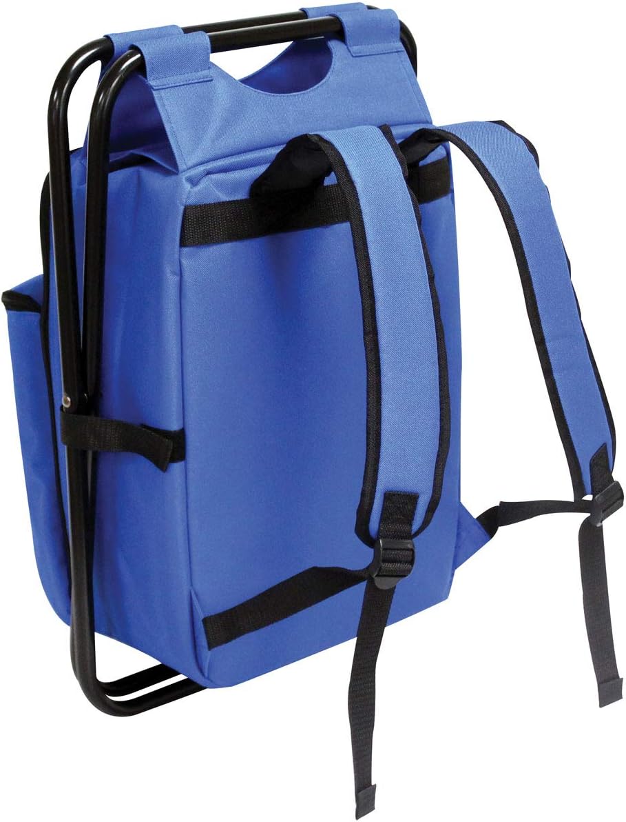 Preferred Nation Seated Cooler Backpack, 3 in 1 Portable Camping Backpack with Cooler and Folding Chair Stool, Leak Proof | Great for Fishing, Camping, Outdoor Events, Picnics or Beach