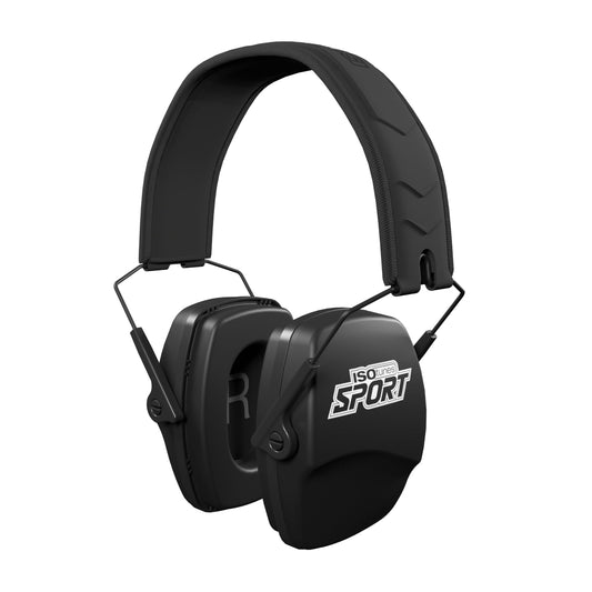 ISOtunes DEFY Slim Passive Earmuffs: Noise Isolating Over-Ear Hearing Protection with Foam Cushions, and Adjustable Headband (Matte Black)