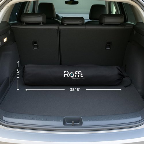 ROFFT Camping Folding Chairs | Heavy Duty | Supports 250 LBS | Steel Frame | Collapsible with Cup Holder | High Back | 21" D x 36" W x 42" H