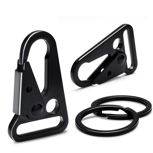 12 Sets Metal Tactical Snap Hook 1-inch Car Keys Chain Clip Heavy Duty Keychain Attachments for Paracord Bracelets Necklaces Molle Bags Lanyard Accessories