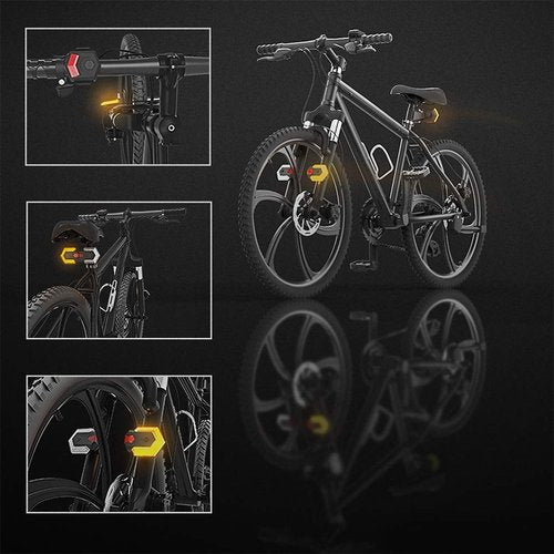LIANGLIDE Turn Front and Rear Safety Warning Light with Remote Control Tail Light for Outdoor Cycling (As Shown)