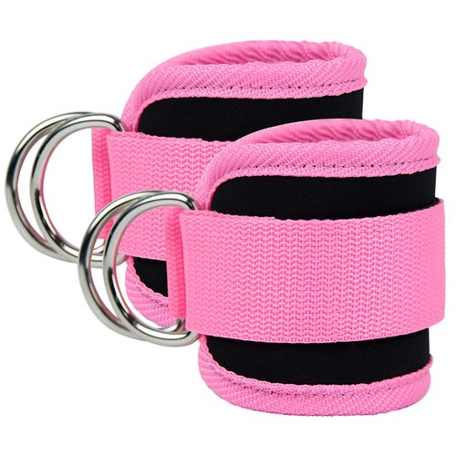 EastyGold Ankle Straps Ankle Resistance Bands Wrist Cuffs Padded Straps Adjustable Fitness Glute Kickback D-Ring for Cable Machine Gym Foot Leg Training Brace Support 1 Pair