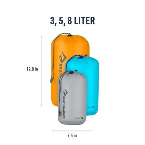 Sea to Summit Ultra-SIL Stuff Sack 3-Piece Set, 3L, 5L, and 8L