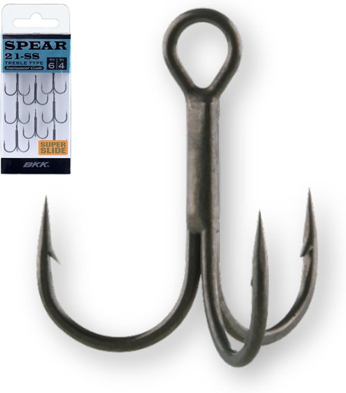 BKK SPEAR-21 SS Freshwater Treble Hook | 1X | Super Slide Coating | Needle Point