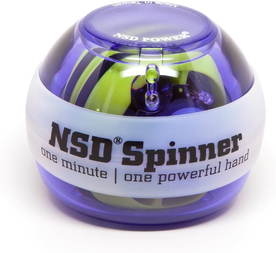 Auto-Start NSD Rainbow Lit Spinner Gyro Ball – Up to 15,000 RPM Premium hand strengthener and wrist exerciser for grip strength training, forearm workout, and pain relief; durable and portable
