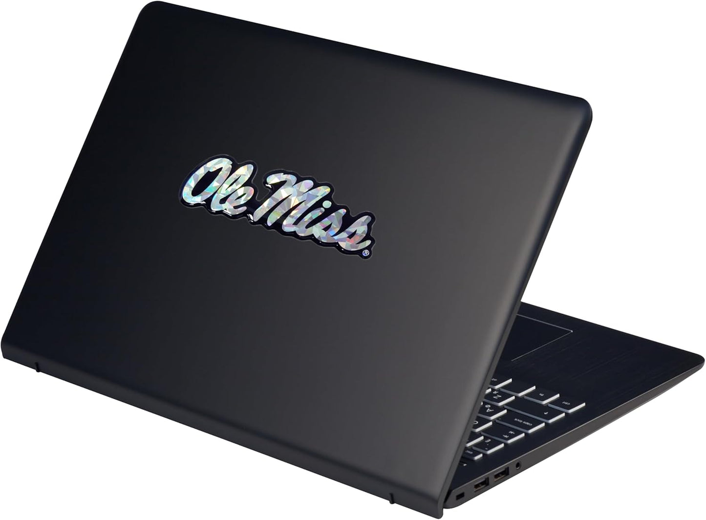 Elektroplate Officially Licensed Ole Miss Red Reflective Decal | Premium 3D Doming All Weather Sticker for Car, Water Bottle, Laptop, Tablet, Window, Cooler, Bumper, Toolbox, Phone | Made in The USA