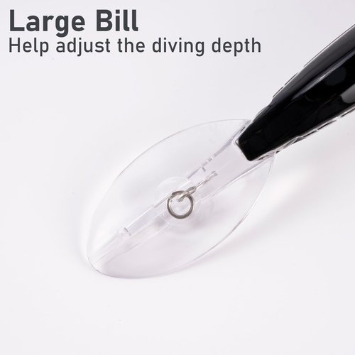 Dr.Fish 3 Pack Minnow Jerkbait 7" 13ft Deep Diving Saltwater Hard Lures, Fishing Trolling Lures Freshwater Fishing Plugs Mackerel Bluefish Bass Trout Walleye Sardine/Firetiger/Green Black