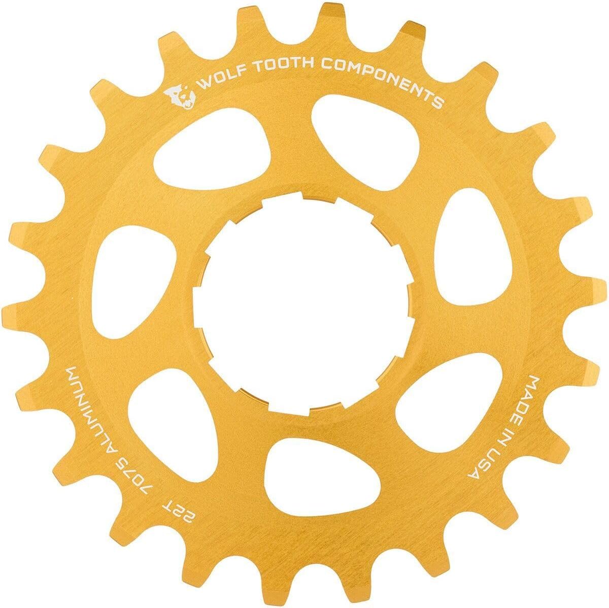 Wolf Tooth Aluminum Single Speed Cog Gold