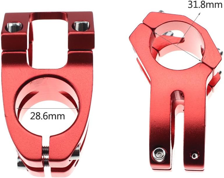 31.8 Stem 45mm Bike Stem Wake Mountain Bike Stem Short Handlebar Stem for Most Bicycle, Road Bike, MTB, BMX, Fixie Gear, Cycling (Aluminum Alloy, Black Blue Gold Red)