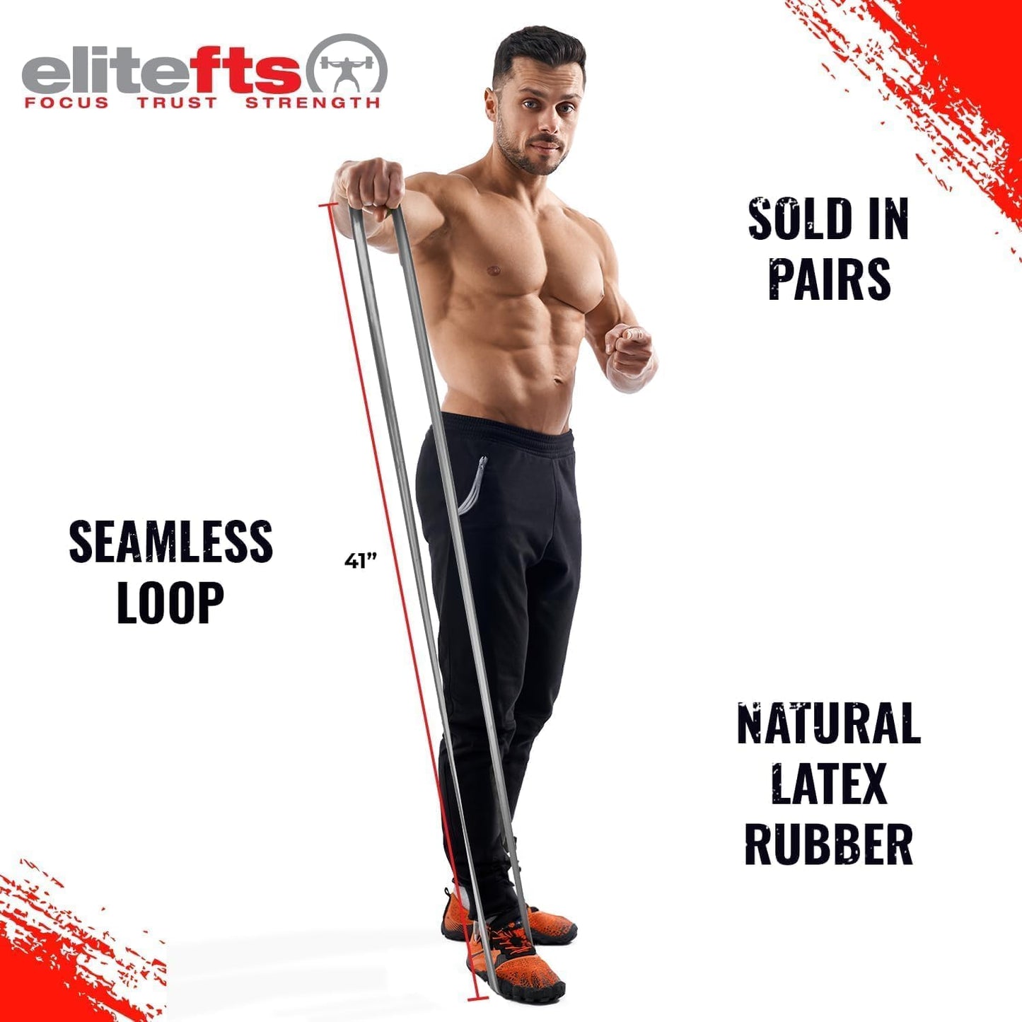 Pro Resistance Band for Core Stability & Flexibility - EliteFTS Portable & Joint-Friendly
