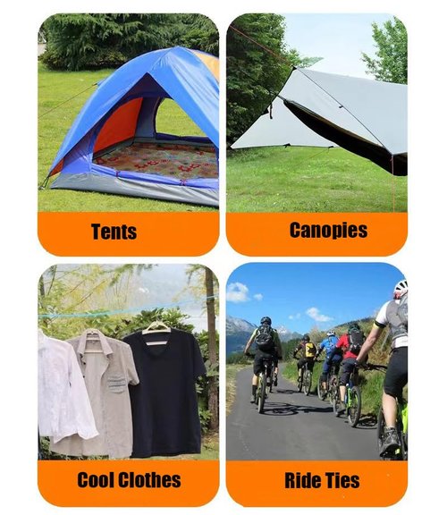 Tgpiao 4Pack Duty Camping Rope - 4mm Outdoor Reflective Guy Lines with Tensioner Adjuster Strong Nylon Cord for Tent Tarp, Canopy Shelter, Camping, Hiking, Backpacking (Green)