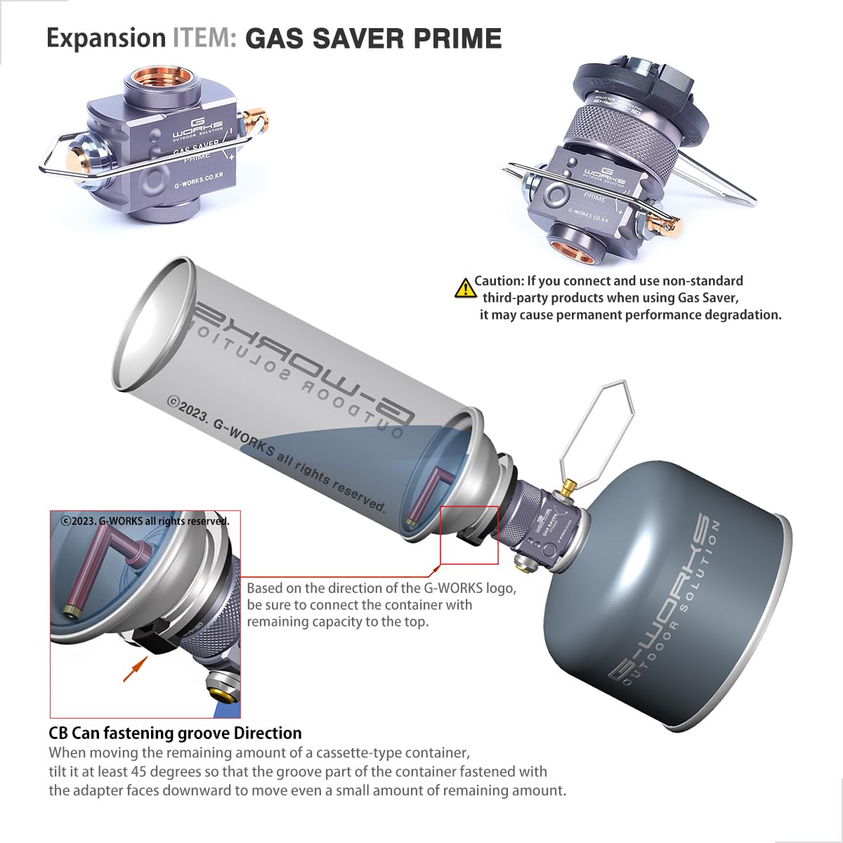G-WORKS CB can Adapter, Butane Adapter, Lindal Valve Adapter, Cassette Butane Canister Adapter, an Adapter That Connects to Screw-Type (Vertical Type)