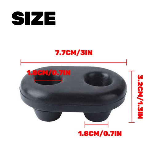 XiyaxiVici 2 PCS Cooler Feet Replacement Non-Slip Non-Scratch Rubber Feet for YETI Coolers Models 45qt 65qt 110qt 145qt, Thickened and Enlarged Soft Rubber Feet Outdoor Camping Protection Black