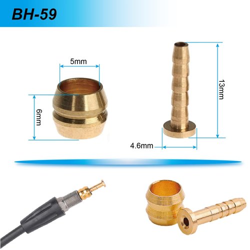 VANSIHO (10 set) Bicycle Brake Olive and Brass Insert Kit - Essential Components for Shimano BH59 Avid Sram Hydraulic Disc Brake Systems