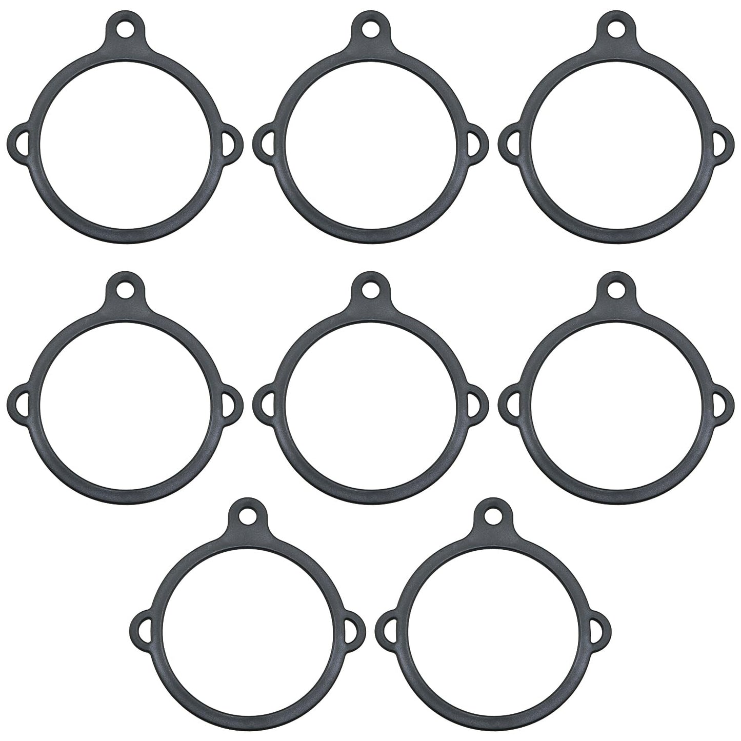 FMHXG 8PCS Paracord Water Bottle Loop Strap 3 Hole Plastic Ring Cup Accessory Safety Water Bottle Loop Sports Insulated Mug Plastic Carrying Ring 2.3 inch for Water Bottle Carrier Stand Handle Black