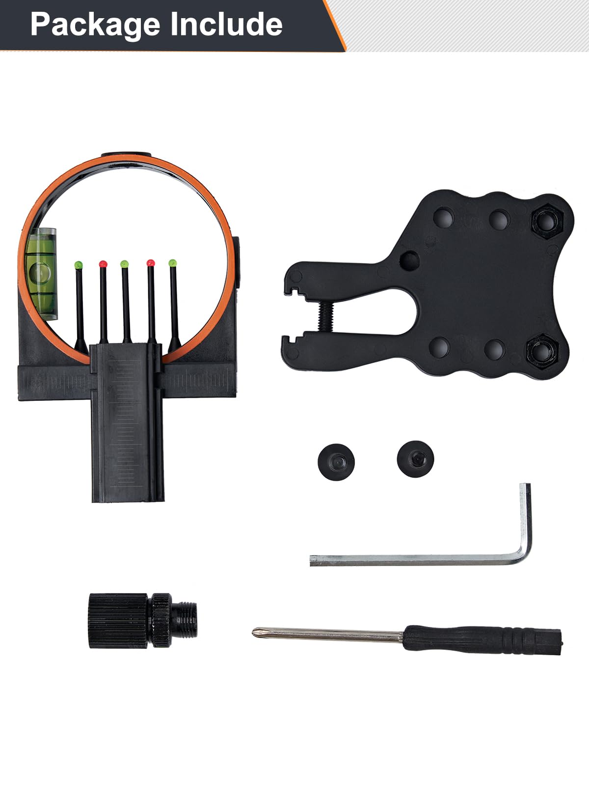 5-Pin Bow Sight with LED Sight Light Reversible Mount Design Archery Sight