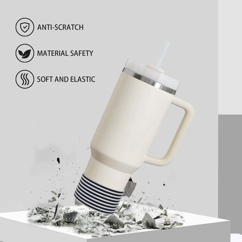 mpmpssss 1 Pcs Protective Silicone Sleeve Flask Silicone Boot Base Cover Fog 12oz-24oz Wide Mouth Water Bottle for Hydro Flask,Takeya, MIRA, Iron Flask, and Compatible with 20oz-40oz Stanley Tumbler.
