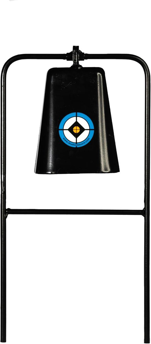 Do-All Outdoors Steel Cow Bell Shooting Plinking Target Rated for .22 Caliber , black