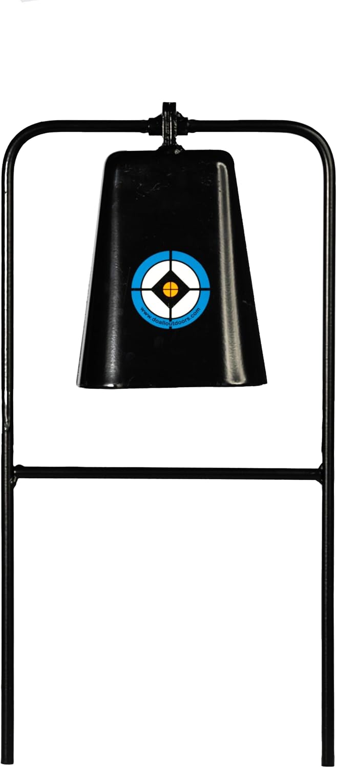 Steel Cow Bell Shooting Target for .22 Caliber - Durable Outdoor Plinking Bell