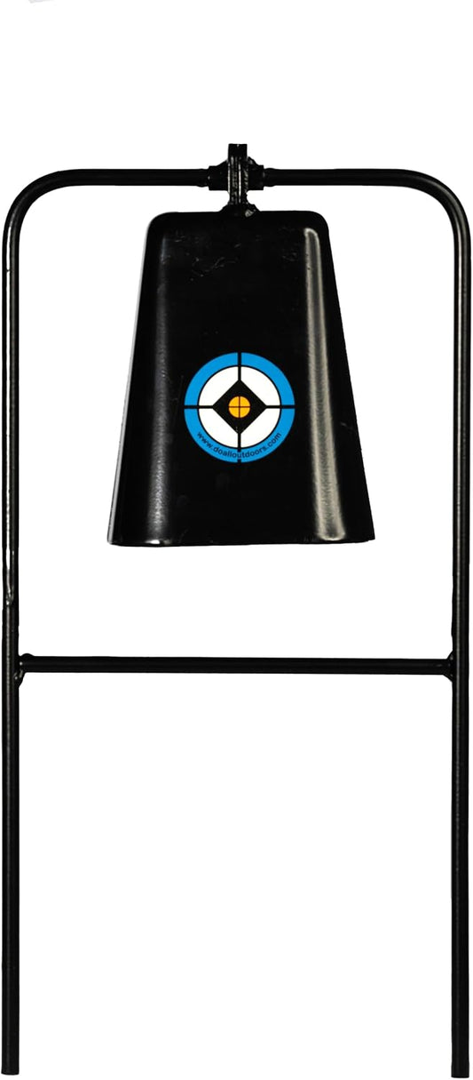 Steel Cow Bell Shooting Target for .22 Caliber - Durable Outdoor Plinking Bell