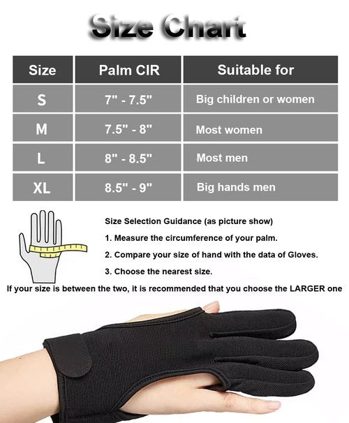 SUJAYU 3 Finger Archery Glove, Leather Fingers Protector Shooting Gloves Archery Protective Gloves, Archery Gloves Men Women, Genesis Bow Glove Archery Accessories (Medium)