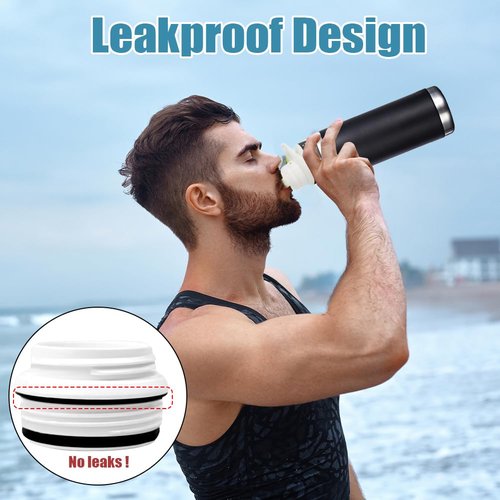 SEILETOO 2PCS Bottle Adapters with Sealings for Yeti to Cirkul, BPA Free Plastic, Leak Proof, Food Grade Silicone, Yeti Rambler Fits 12, 18, 26, 36, 46, 64 oz Yeti Water Bottles