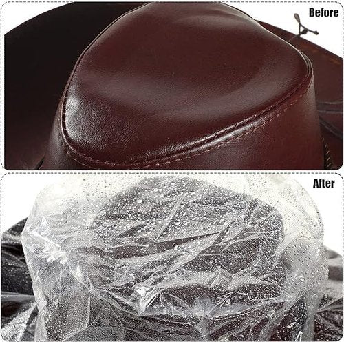 Lanxitown 10Pcs Cowboy Hat Cover and One Sponge Hat Brush Felt Hat Cleaner Hat Protector Dust Cover (US, Alpha, Medium, Black)