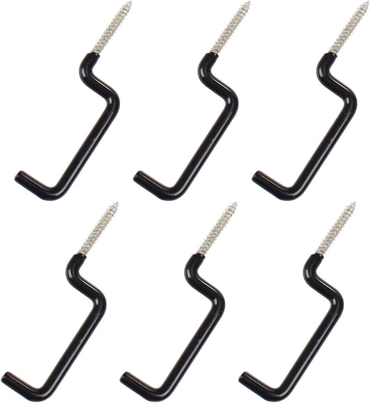 Archery Bow Hook Real Tree Stand Bow Hangers Bow Gear Holder Outdoor Hunting Accessory Black(6pcs/Pack