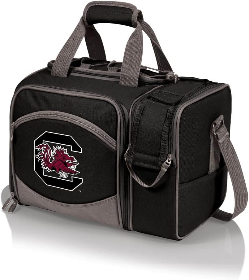 NCAA Malibu Cooler Picnic Basket - Insulated Tote with Complete Picnic Set